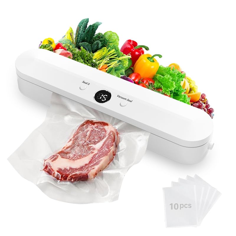 FIRE HIVE Vacuum Sealer Machine for Food, Dry & Moist Mode, 60KPa Strong Suction, 22s Fast Sealing, Compact Automatic Sealing Machine, 11
