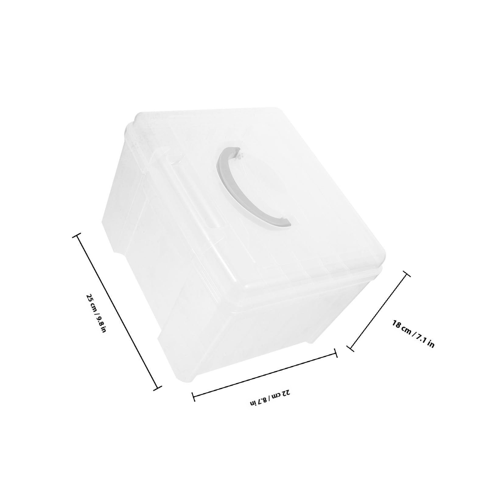 Supvox Tragbare Kunststoffbox mit 6 Fächern Durchsichtiger Organizer für Grußkarten und Fotoaufbewahrung Vielseitige Dokumentenbox für Büro und Zuhause