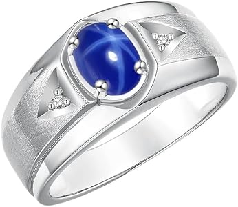 Amazon | Rylos メンズリング クラシックデザイン 7X5mm オーバル