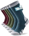 TANSTC Merino Wool Hiking Socks for Men & Women – Breathable Cushioned Crew for Walking, Work & Outdoor, Temperature Regulating, 3 Pairs, OEKO-TEX Certified
