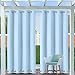 132x275cm Azul Cielo Cortinas para Exteriores con Ojales,Resistentes al Viento, Resistentes al...
