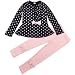 Jastore Baby Girl Cute 2pcs Set Children Clothes Suit Top and Pants Fall Clothes (5T, Navy Dot)