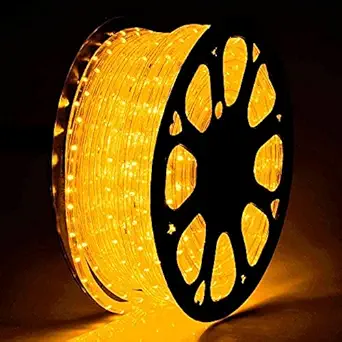 ZOREZA LED Light Strip - Bright LED Strip Lights for Decoration 5000K, Super Bright 3014pcs LEDs, LED Strip Flexible Rope Lights, Lighting (Yellow, 5 Meter)