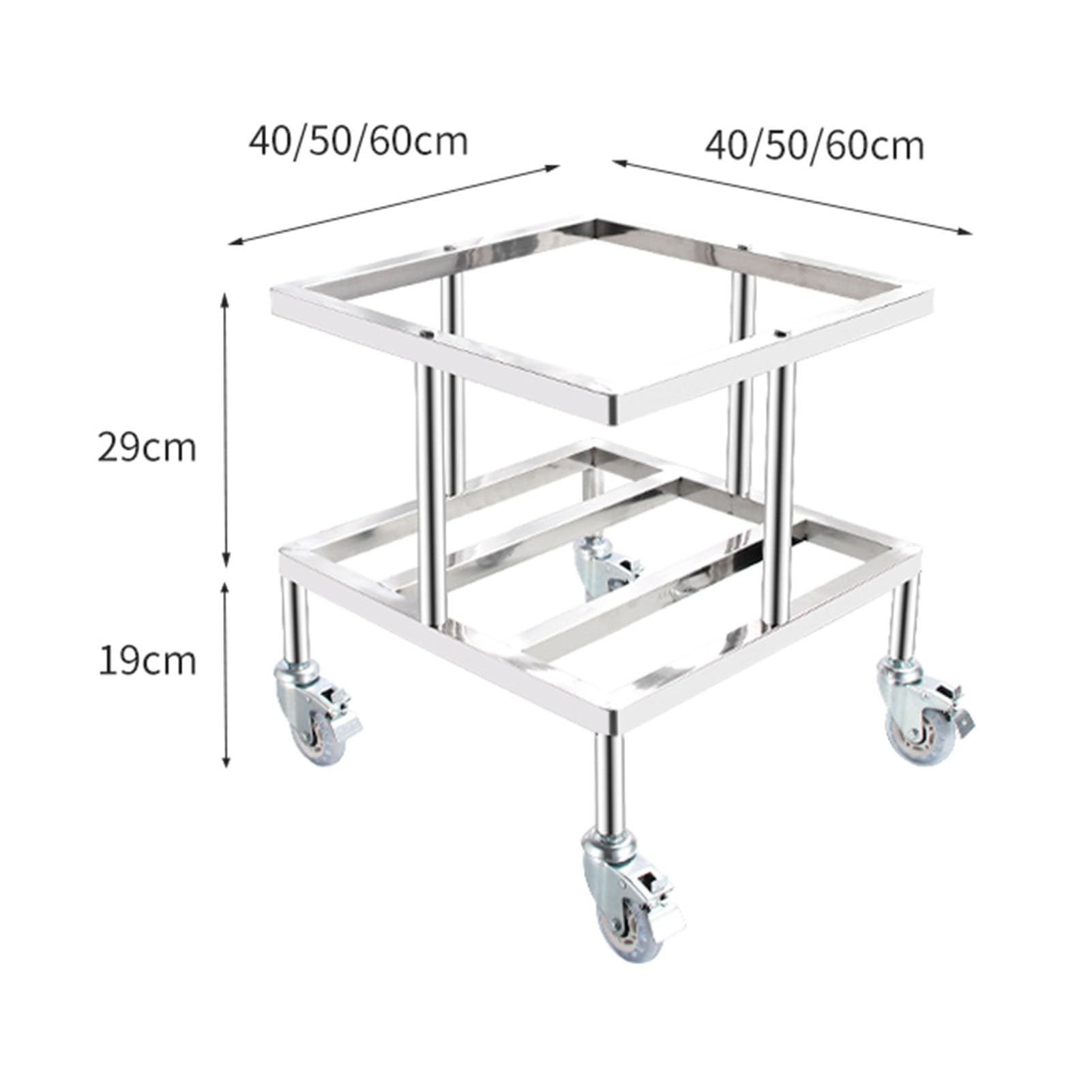 Carro de Acero Resistente para bidones con diseño antivuelco, Soporte móvil Aislado para Cubos de Basura, bombonas de Gas, ollas y macetas, Estante Base de Cocina.