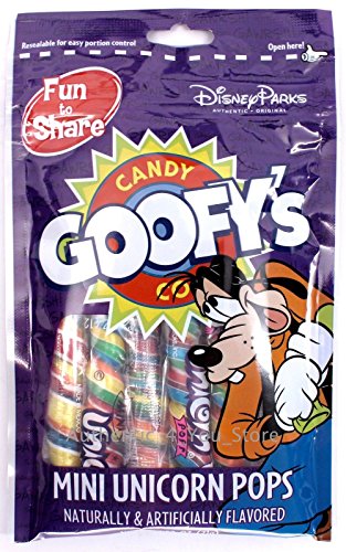 Disney Parks Goofy's Candy Company Mini Unicorn Pops Pack of 6, 2.52 oz