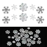 Decoración Única de Confeti de Copo de Nieve: Diseño de copo de nieve único, muy adecuado para temas navideños e invernales, puede agregar atmósfera a las vacaciones y el invierno, traerle diferentes efectos visuales, permitirle a usted y a su familia pasar una Navidad inolvidable.