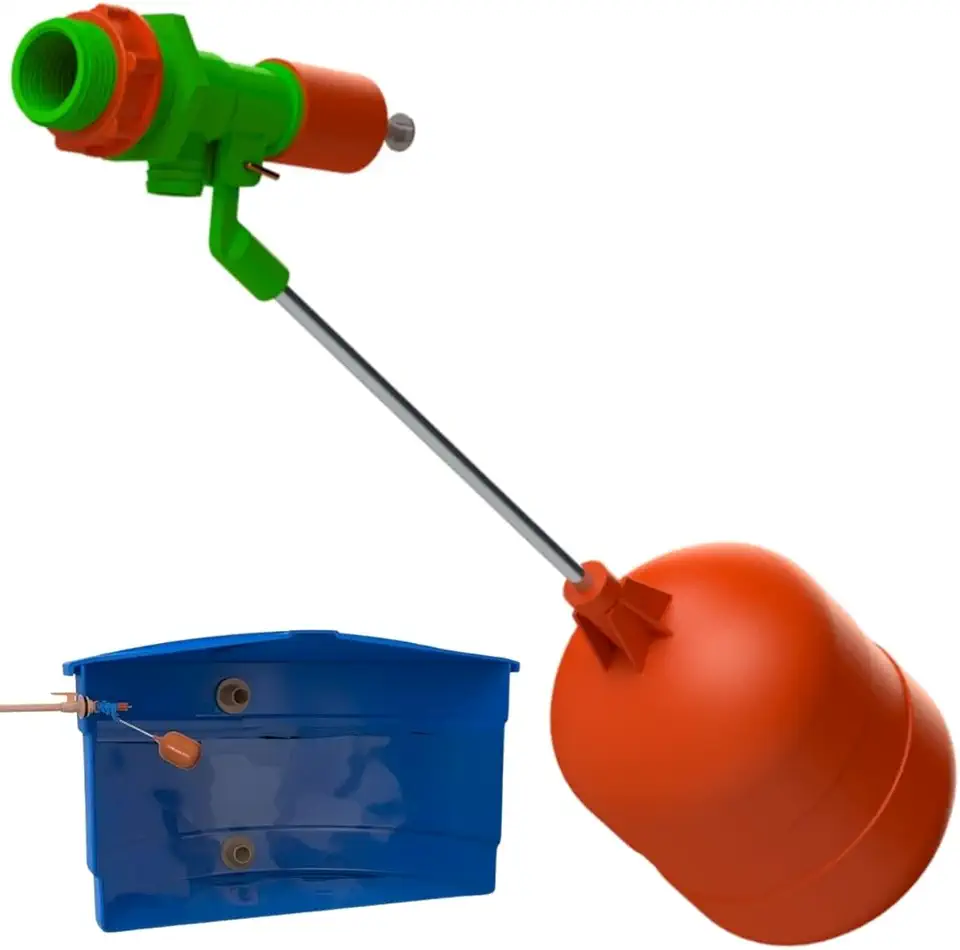 Torneira Boia Para Caixa D'Água 1/2" e 3/4" Air Lock Haste Alúminio | Valeplast