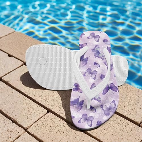 Kid's Flip Flops Non-Slip Quick Drying Girls Slippers Slide Sandals for Beach Swim White Straps3