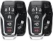 KeylessOption Keyless Entry Remote Smart Key Fob Shell Case Button Pad Cover For Ford Fusion Mustang Edge (Pack of 2)