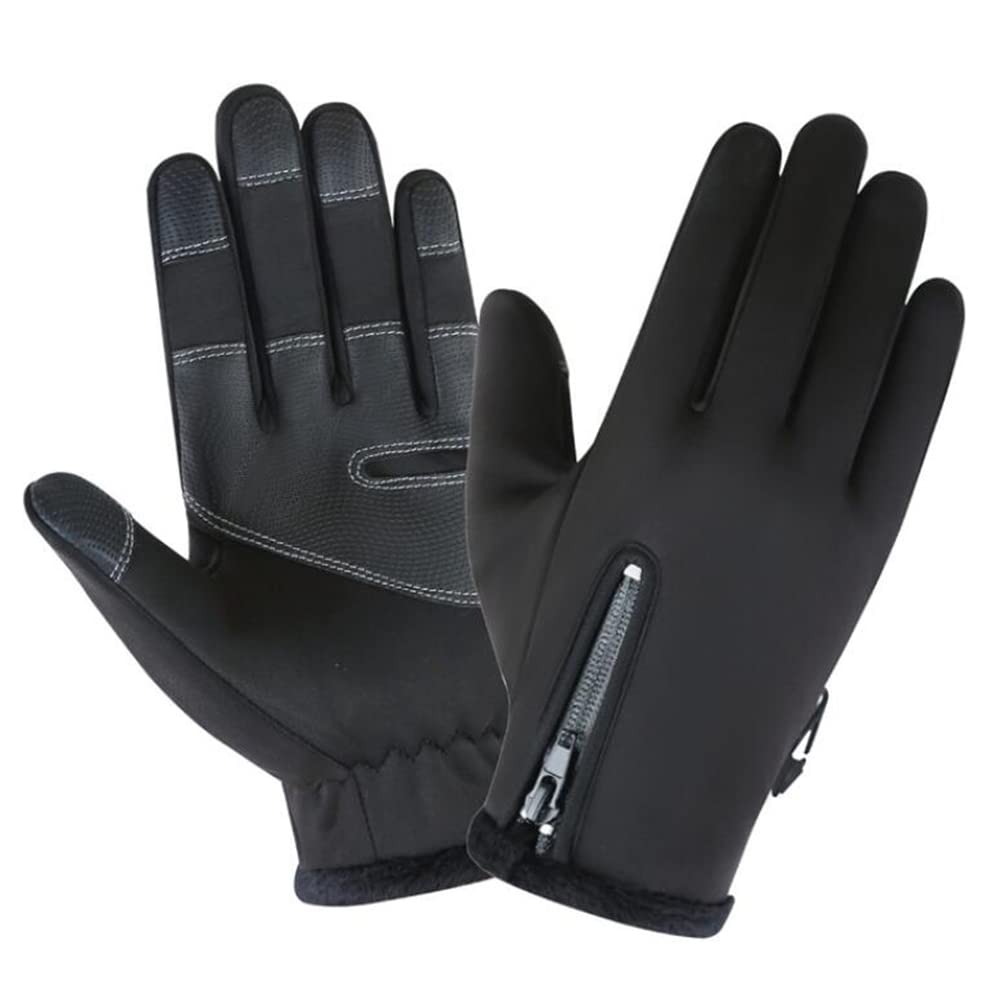 Winter Gloves Touch Screen Water Resistant Thermal for Running Cycling Driving Hiking Windproof Warm Gifts for Men and Women Black Size L