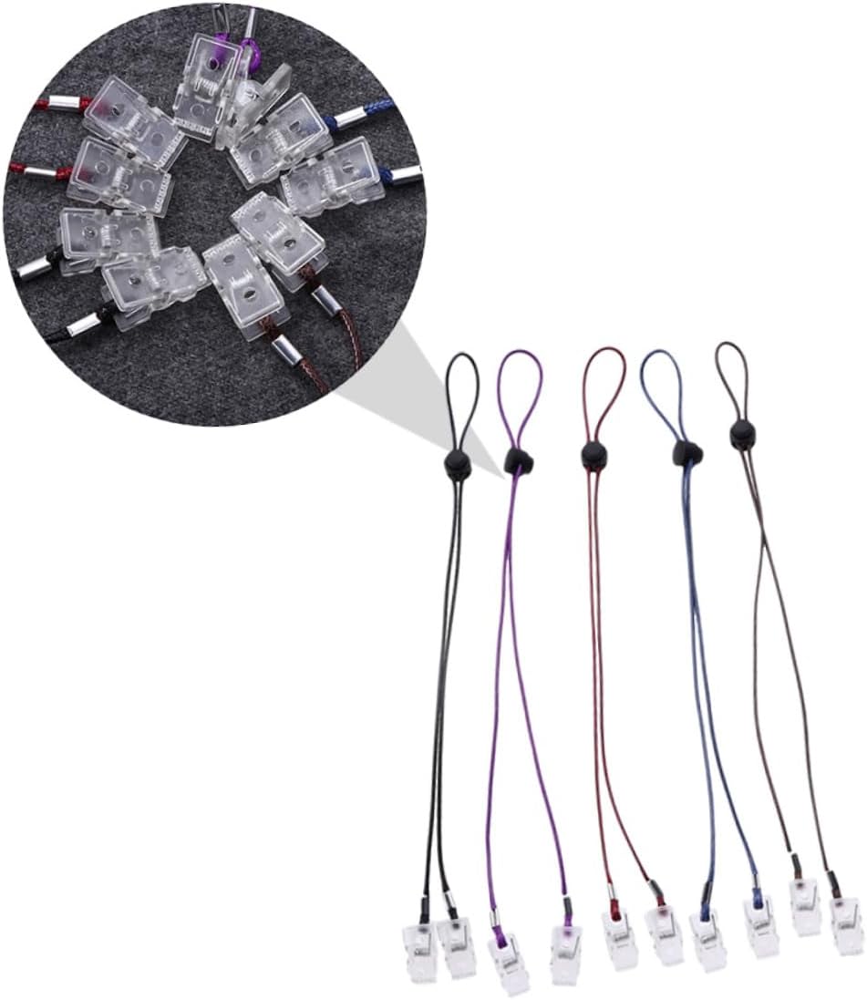 Adjustable Napkin Clips 10-Pack Flexible Bib Holders for Tables Sturdy Plastic Napkin Clip Holders for Dining Suitable for Home and Restaurant Use
