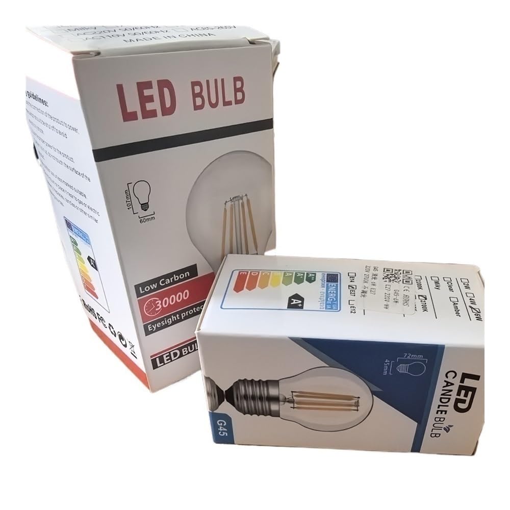 YSJX lighting, 4 Uds Retro LED espiral bombilla de filamento G125 3W E27 AC220V, lámpara Edison regulable luces decorativas Led