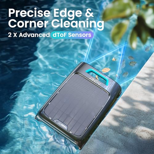 Image of AIPER EcoSurfer S2 Solar Powered Pool Surface Skimmer Robot with APP Support, 24 /7 Continuous Cleaning, Dual Charging Modes, Smart Obstacle Avoidance, 150-um Filtration, OTA Upgrade, Blue
