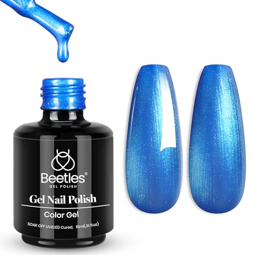beetles Gel Polish Navy Blue Gel Nail Polish 0.51OZ Dark Blue Nail Art