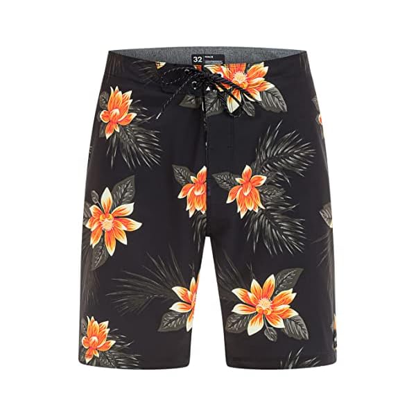 Hurley Printed 20" Stretch Board Shorts, Black/Habanero, 36 - Image 5