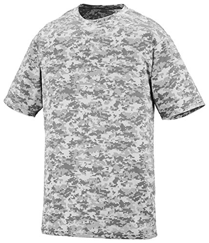 Augusta Sportswear Digi Camo Wicking T-Shirt, Large, White Digi
