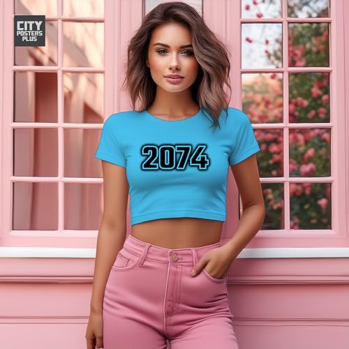 Haut court pour femme 2074 bleu ciel top tendance mode été - 2