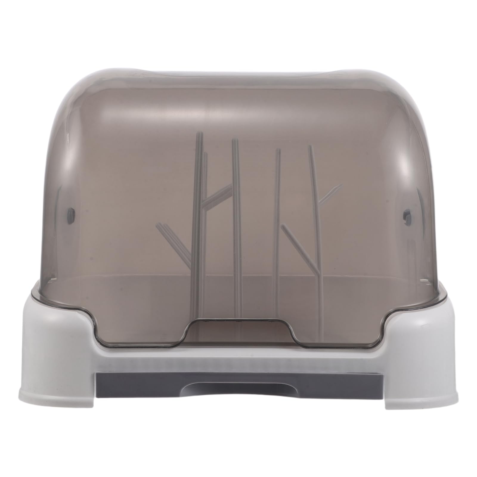 TOYANDONA Escurridor para Biberones Grande con Tapa Anti Polvo, Soporte de Secado Vertical con Rejilla Drenaje Desmontable, Estante Plástico para Almacenamiento y Secado de Botellas