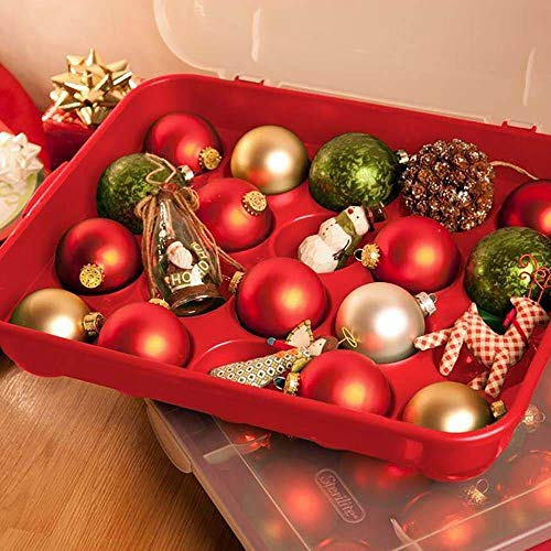 Sterilite 20 Compartment Christmas Holiday Ornament Box Storage Case With Lid (3 Pack) #TOP4
