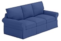 The Sofa Cover is 3 Seat Sofa Slipcover Replacement. It Fits Pottery Barn PB Basic Three Seat Sofa (Blue)