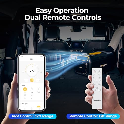 BougeRV Tent Air Conditioner, 3500BTU Portable Camping, Low Power Consumption, Portable AC for Outdoor Tent Camping, RVs or Small Rooms