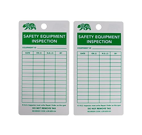 Avis d'inspection vert 145 x 75 mm avec pavés d'écriture clairs lot de 20 pièces