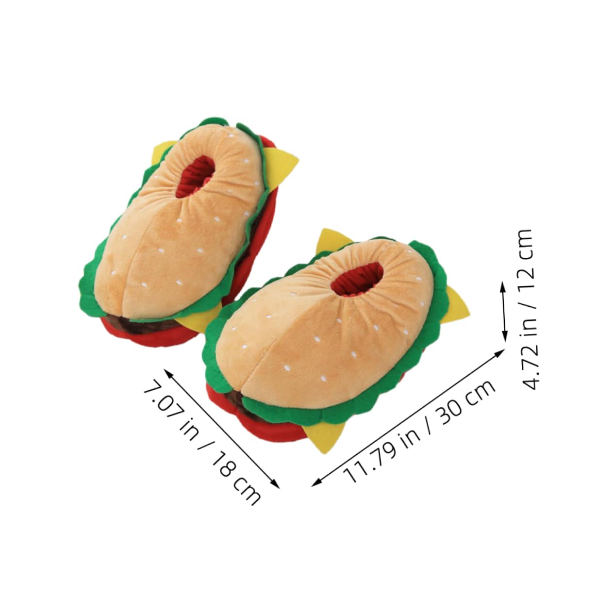 Hemobllo Pantuflas de Hamburguesa para Interior Talla 38, 1 Par, Tela