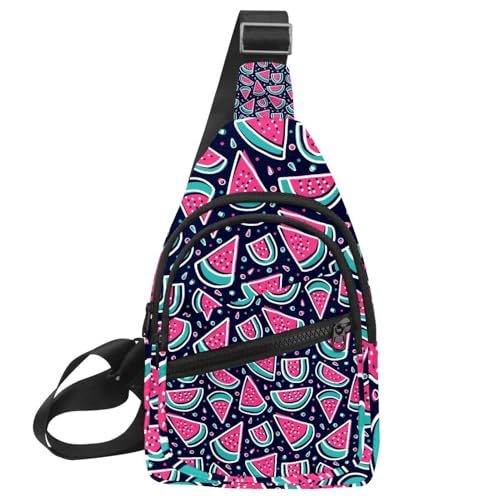 Sac à bandoulière motif feuilles jaunes pour homme et femme sac de poitrine portable