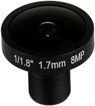 1.7mm 4K HD M12 Mount Lens Lens 8 Megapixel Fisheye Security Camera 1/1.8" 185 Degree for Security 4K Camera