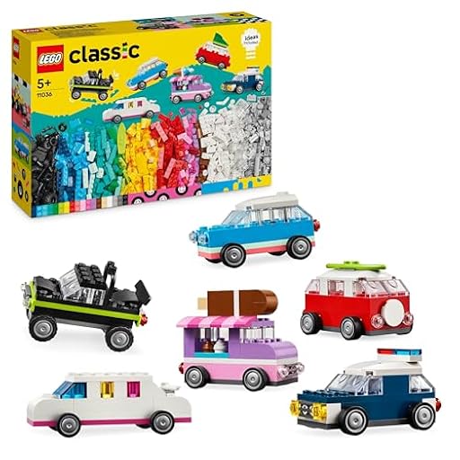 LEGO Classic Creative Vehicles, Colourful Model Cars Kit Featuring a Police Car Toy, Ice-Cream Truck, Limo, Van & More, Bricks Building Toys for Kids, Boys and Girls Aged 5 Plus with 52 Wheels 11036 | Ya disponible en tu tienda friki favorita! En mundofriki.es!