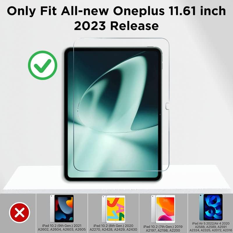Image of compatible with OnePlus Pad 11.61 inch Tempered Glass Screen Protector Guard Full Screen Coverage Edge to Edge with Easy Installation kit | Anti-Scratch | Premium Accessories for 1+ / 1 + pad tab /tablet