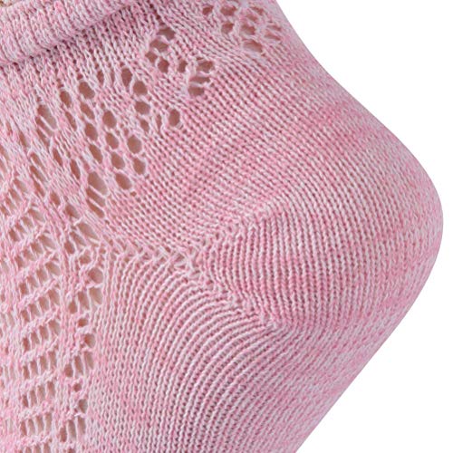 Image of KitNSox Funcat Women's Lace Ruffle Frilly Colorful Floral Cotton Casual Novelty Ankle Socks 4 /5 /6 Pairs