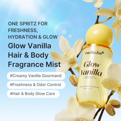 Image of medicube Glow Vanilla Hair & Body Fragrance Mist, 8.45 fl.oz