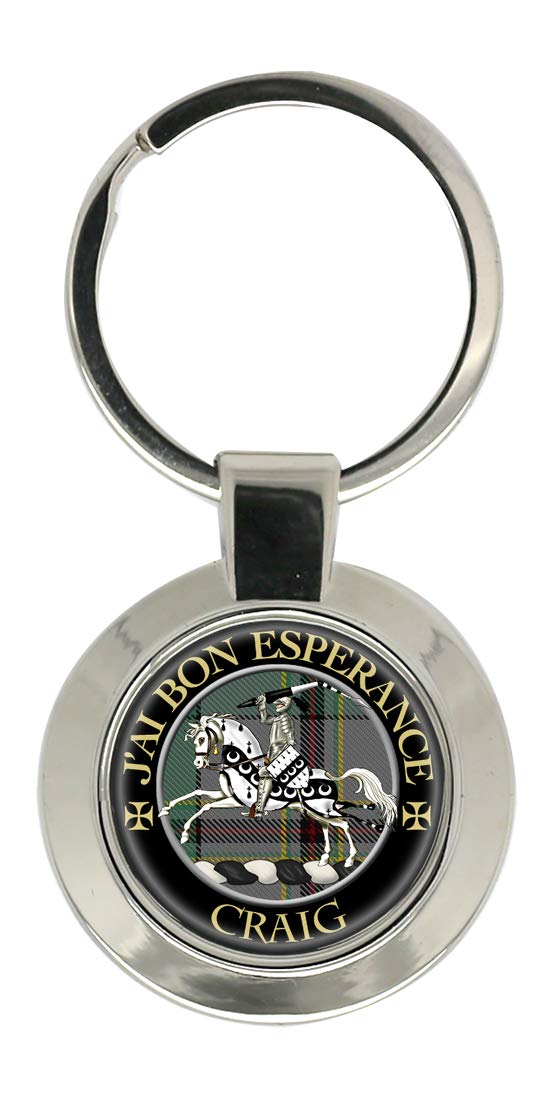 Giftshop Uk Unisex Silver Coloured Metal Craig French Scottish Clan Key Ring
