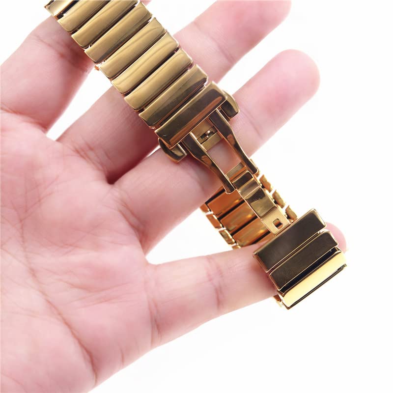 22mm Einstellbare Keramik Uhrenarmband Deployment Verschluss Uhrenarmband Ersatz Flache Uhrenarmband