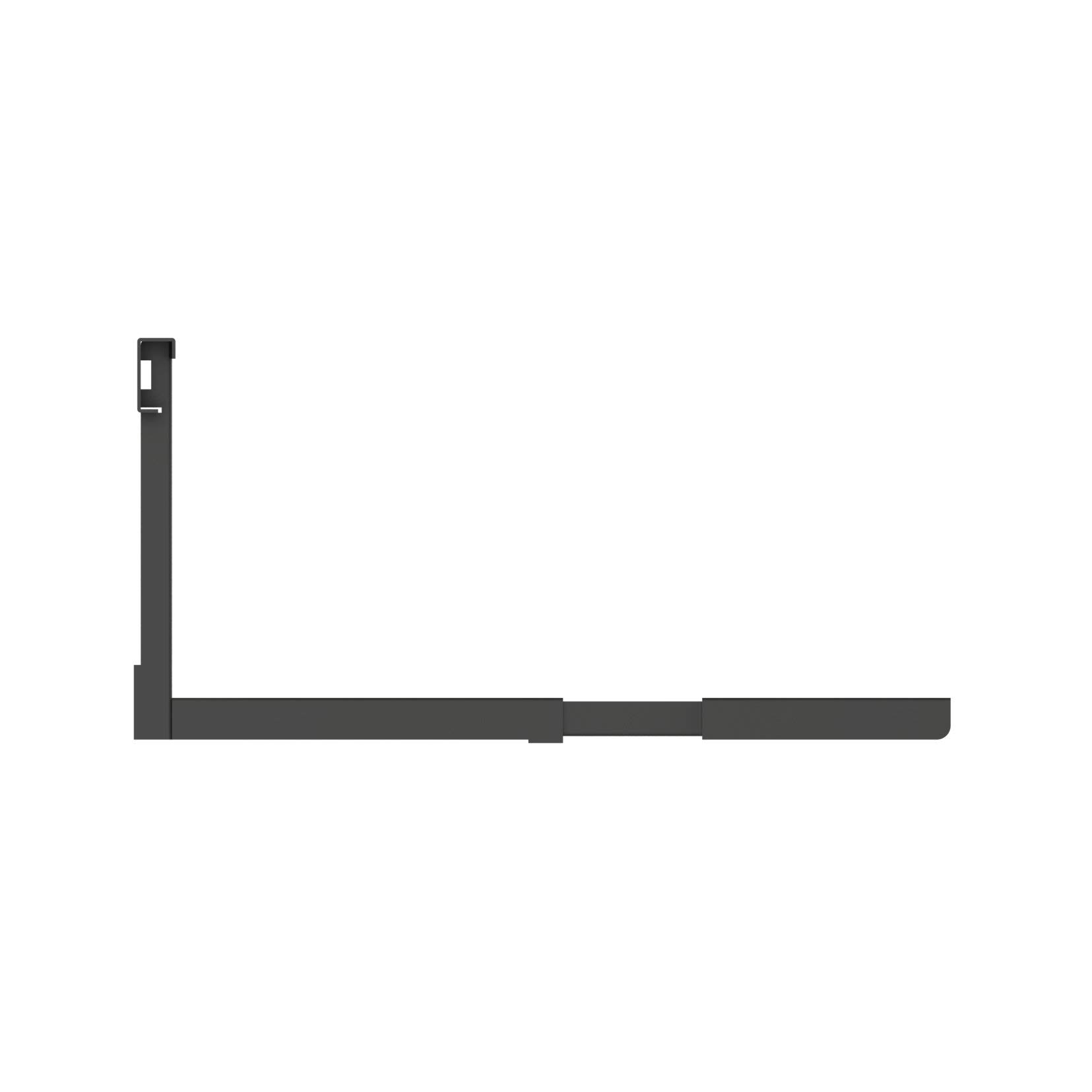 deleyCON Universalhalterung für Mikrowelle, Wandmontage, bis 35 kg, ausziehbar auf 53,5 cm, für Backofen, Kaffeemaschine, Schwarz