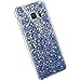 Produktbild Ysimee Glitzer Hülle kompatibel mit Samsung Galaxy S7, Dünne Handyhülle Galaxy S7 Glitzer, Bling TPU Hülle Case Etui Kratzfest Anti-Fall Stoßdämpfend Schutzhülle TPU Silikon BackCover, Blau