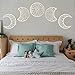 Wanddeko Mondphasen Wanddekoration Boho Dekorative Böhmisches Hängen Ornament für Wohnzimmer, Schlafzimmer,Büro,Bauernhaus(Holzfarbe)