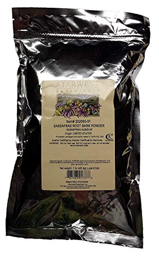 Starwest Botanicals Sassafras Root Bark Powder Wildcrafted,1 lb (453 g)