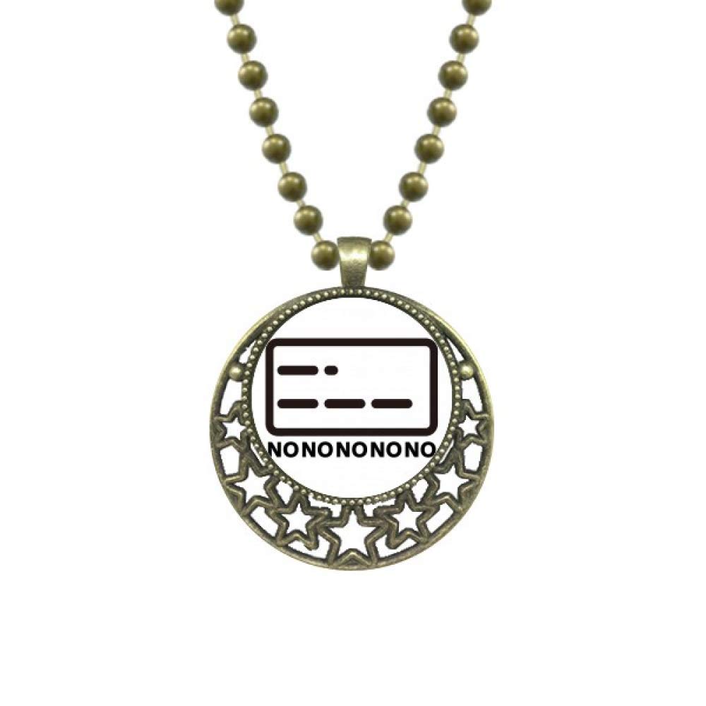 Non-dotted Line Representation Morse Code Pendant Star Necklace Moon Chain Jewelry