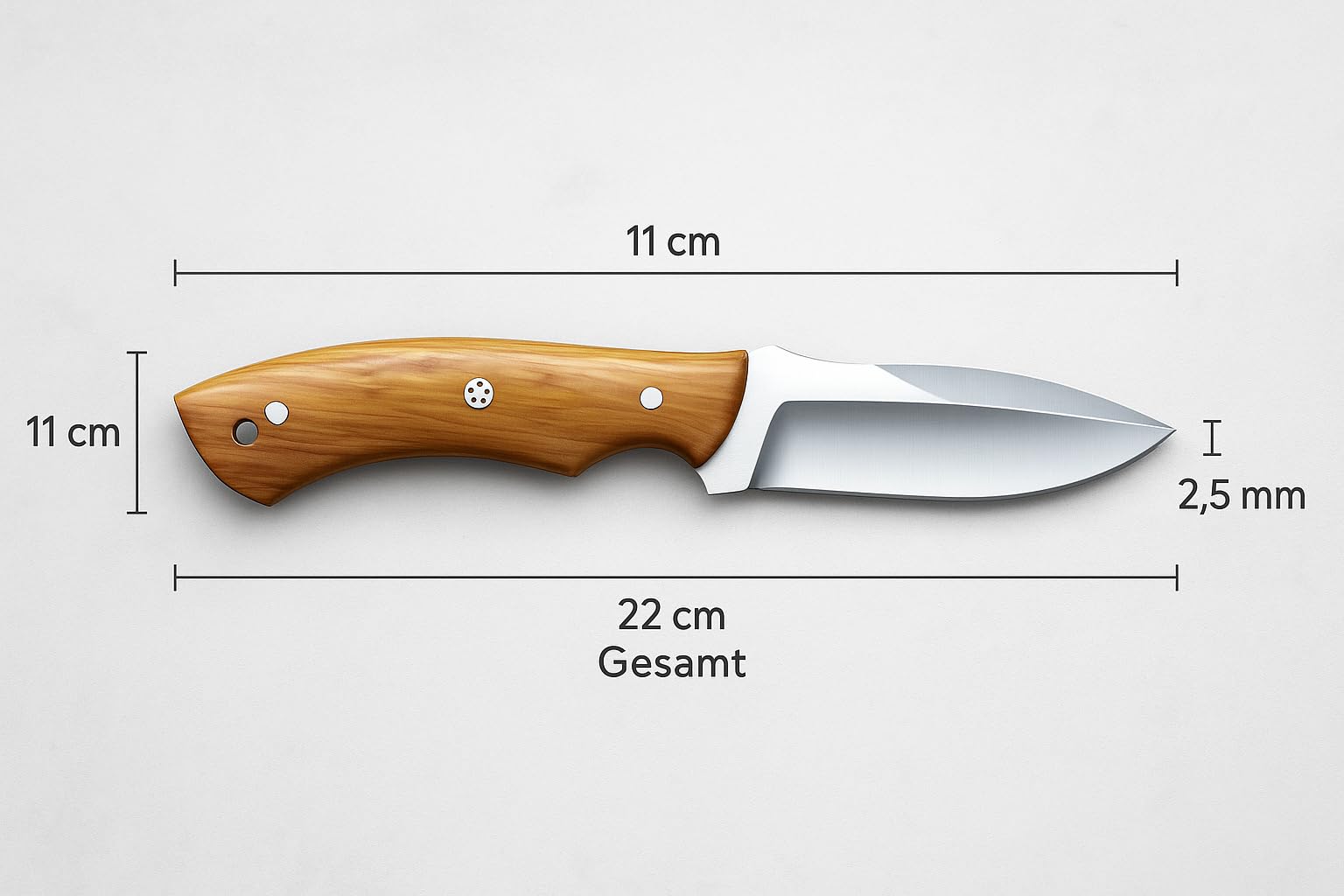 Novahaven Handmade D2 Steel Hunting Knife - 9 Inches Fixed Blade Knife with Olive Wood Handle, Premium Outdoor and Camping Knives, With Leather sheath (Hunting-Knives-1)
