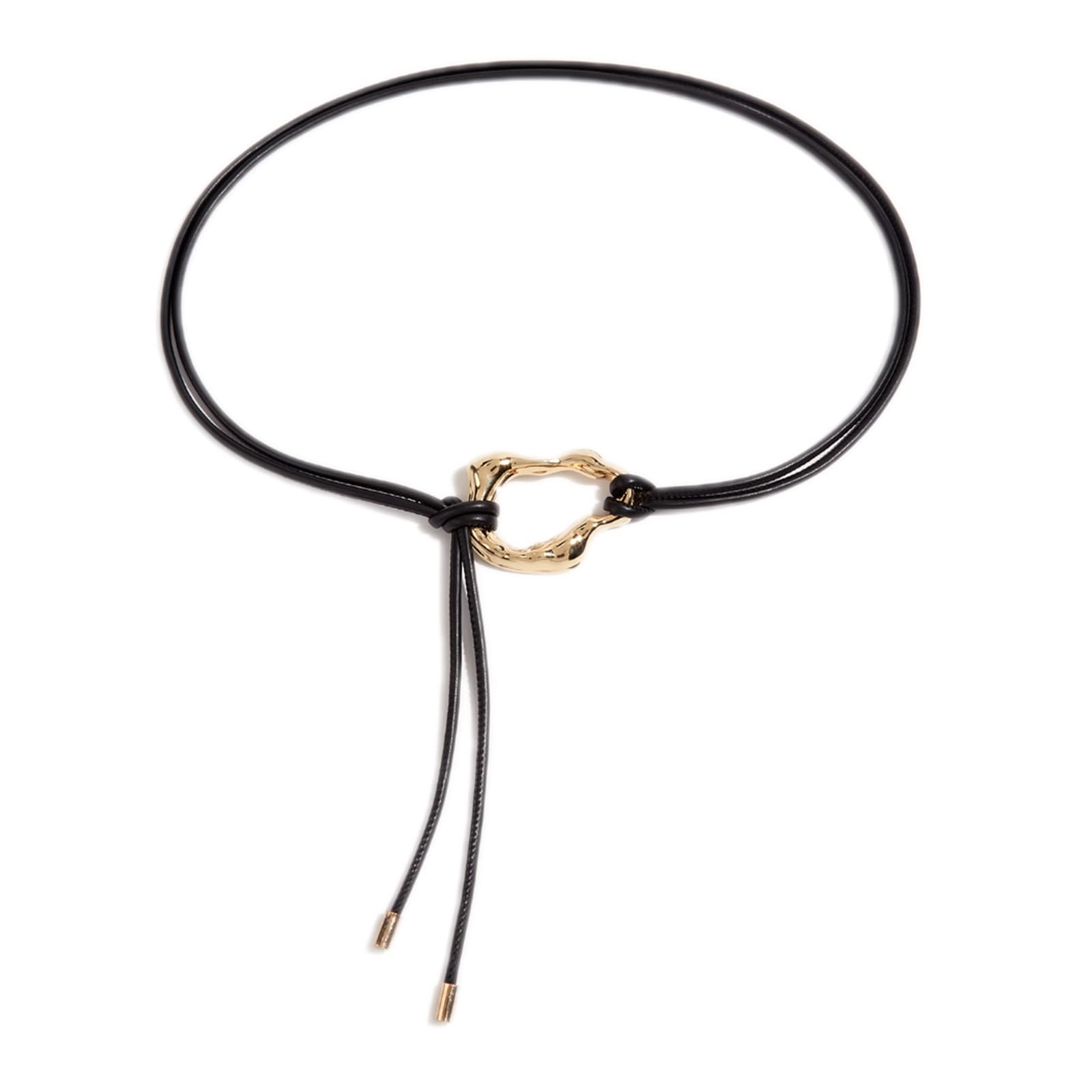 Yazhuq Waist Belt Simple Golden Buckle with Tie Vintage Buckle Girl Waist Chain PU Oversized Buckle