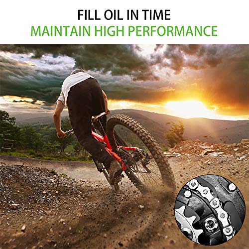 VANICE Bike Chain Lubricator(Green, Yellow), Bicycle Chain Maintenance and Lubrication Tool Roller Oiler/Green/No Lubricant - Thumbnail 4