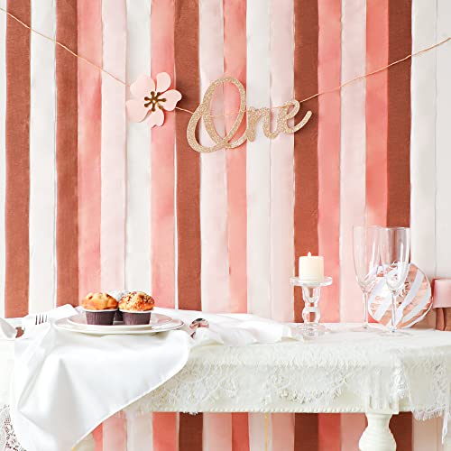 Fonder Mols Rose Gold Streamers Party Decoration - 12 Rolls Rose Gold Dusty Pink Crepe Paper Rolls For Wedding Bachelorette Birthday Party Baby Bridal Shower Hanging Banner Decor #TOP5