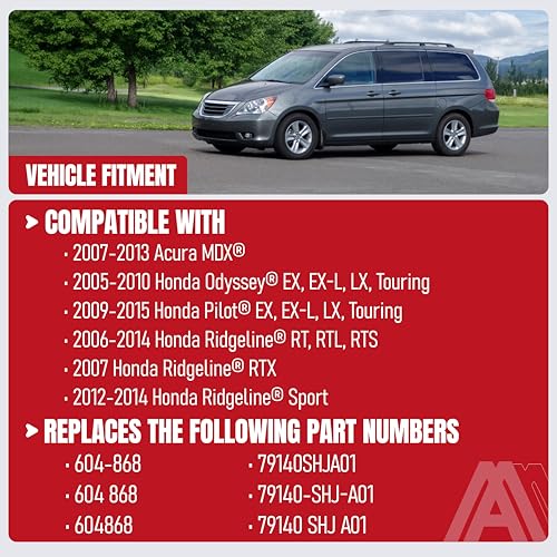 Image of HVAC Air Blend Door Actuator Mode Replacement by AA Ignition - Compatible with Acura & Honda Vehicles - MDX, 2005-2010 Odyssey, 2009-2015 Pilot, Ridgeline - 604-868, 79140SHJA01 - Air Vent Control