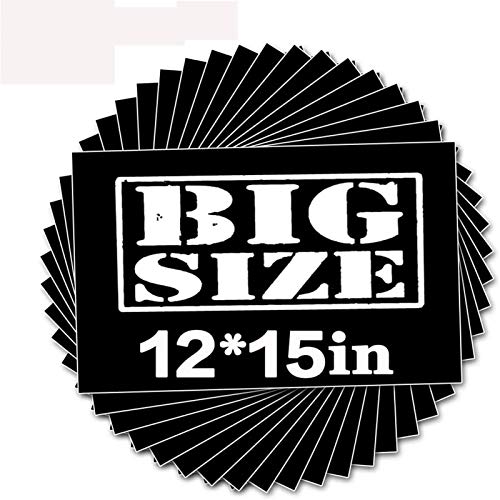 unuaST Black Heat Transfer HTV Vinyl-15 Pack of 12x15 Iron On Vinyl Sheet for T-Shirts