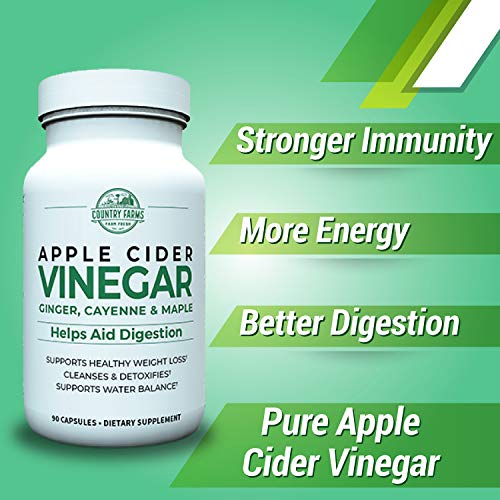 Country Farms Apple Cider Vinegar Capsules, with Ginger, Cayenne and Maple, 90 servings - Thumbnail 5