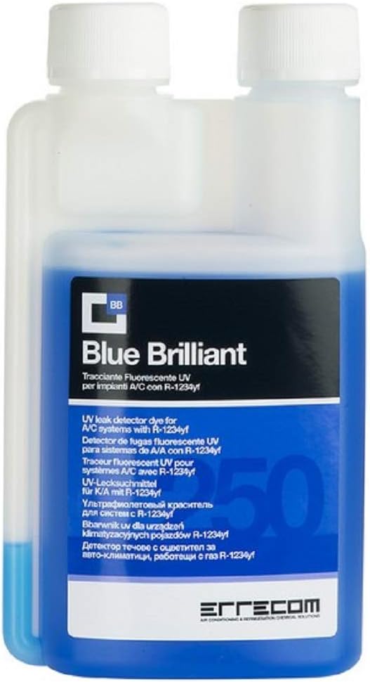 Blue UV Leak Detector DYE for A/C Systems R134A, Hybrid & Electric Vehicles 250ML