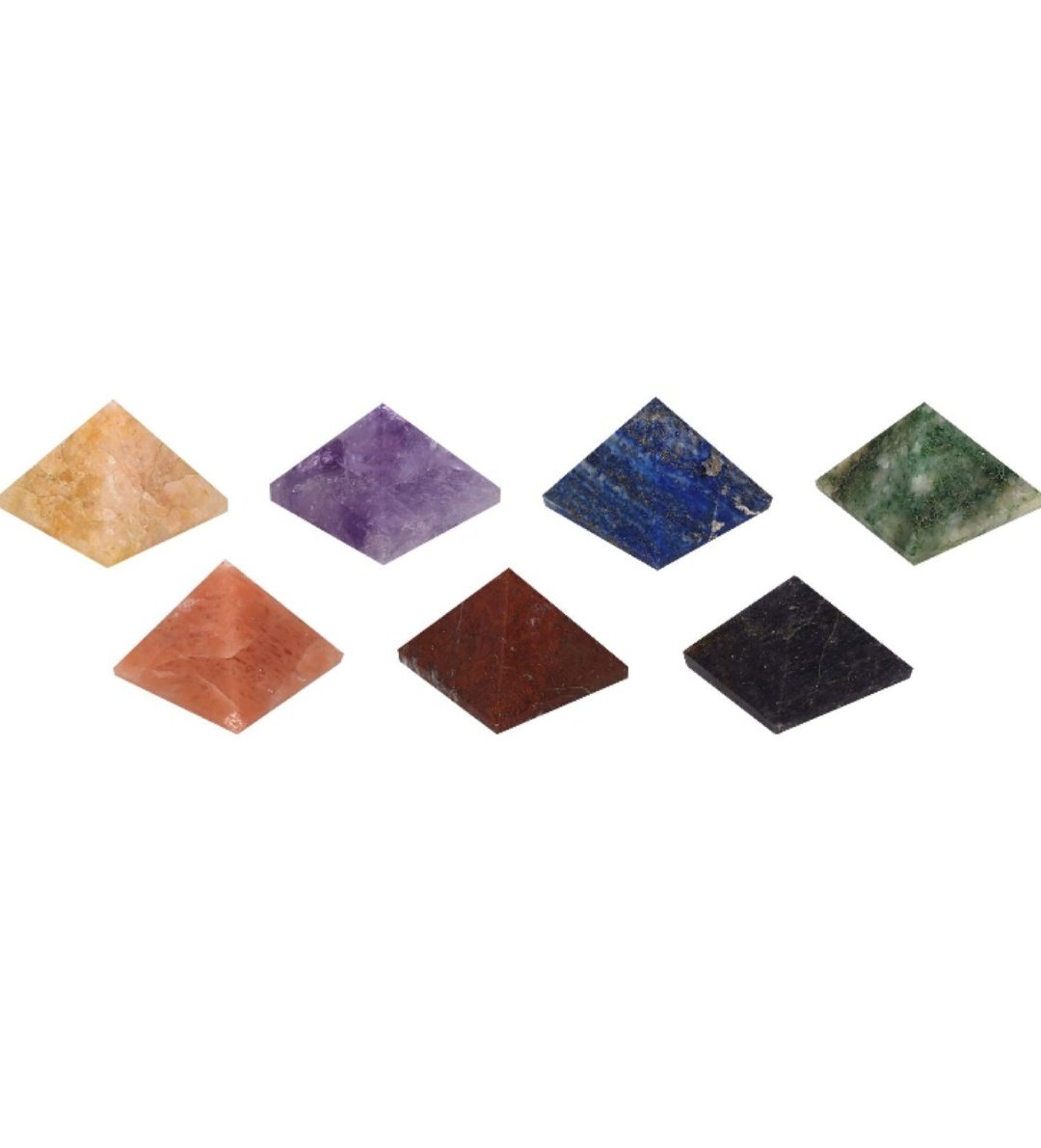 7 Pyramid Chakra Stone Set - Reiki Metaphysical Crafting