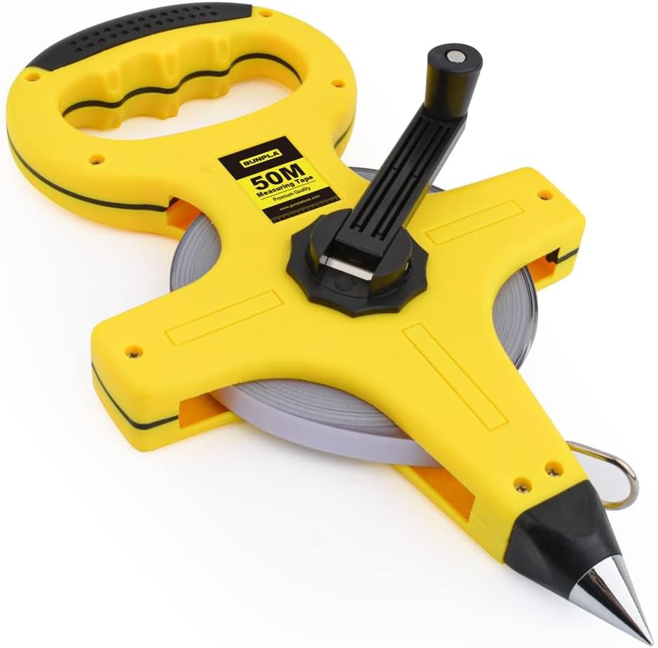 Toriox Multifunction Portable Open Reel Stainless Steel Tape Measure Tool 100ft/165ft Measuring Tape Ruler Comfortable Lightweight Tape Reel (30 Meter)